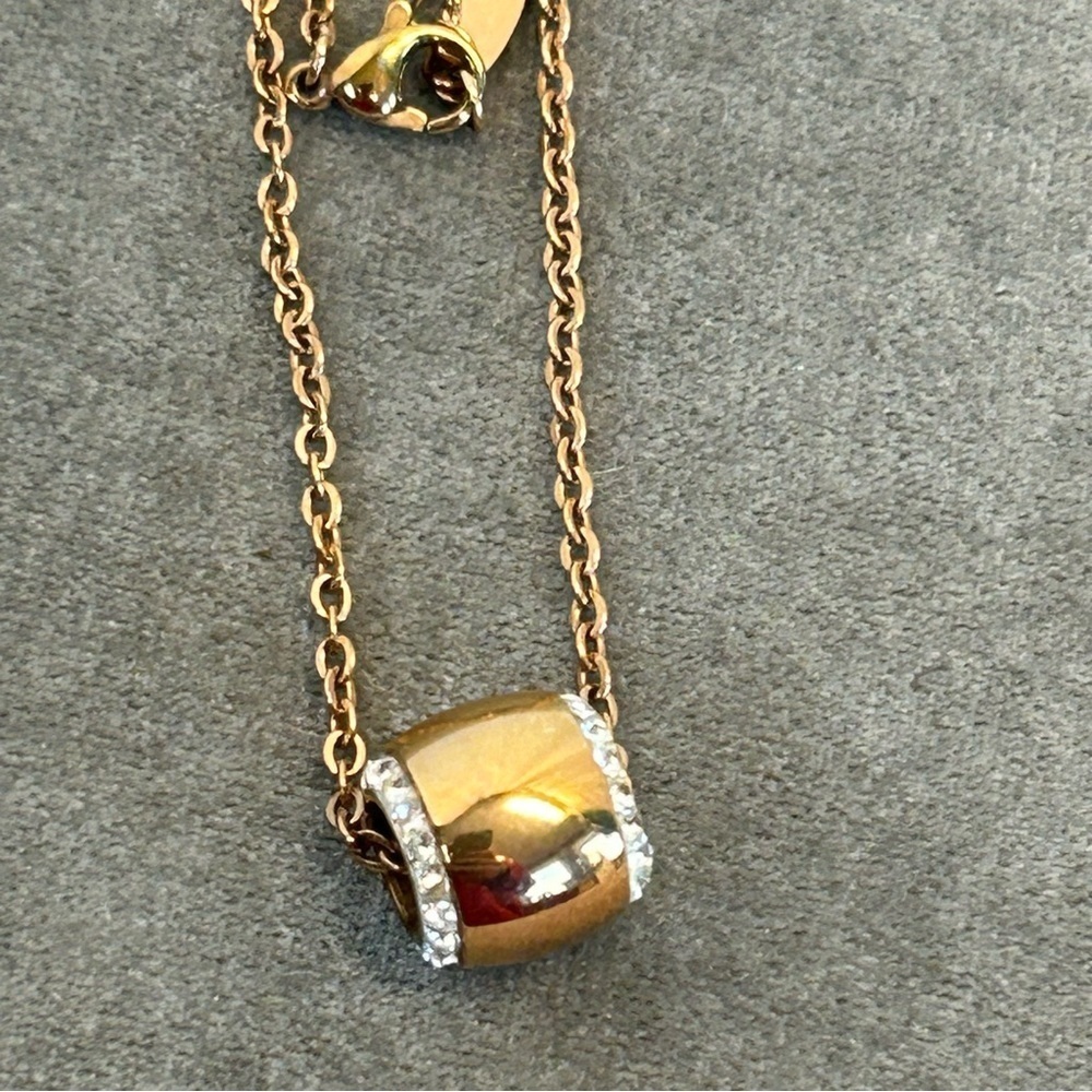 Tocara Charlene Rose Gold plated stainless steel with crystalux necklace